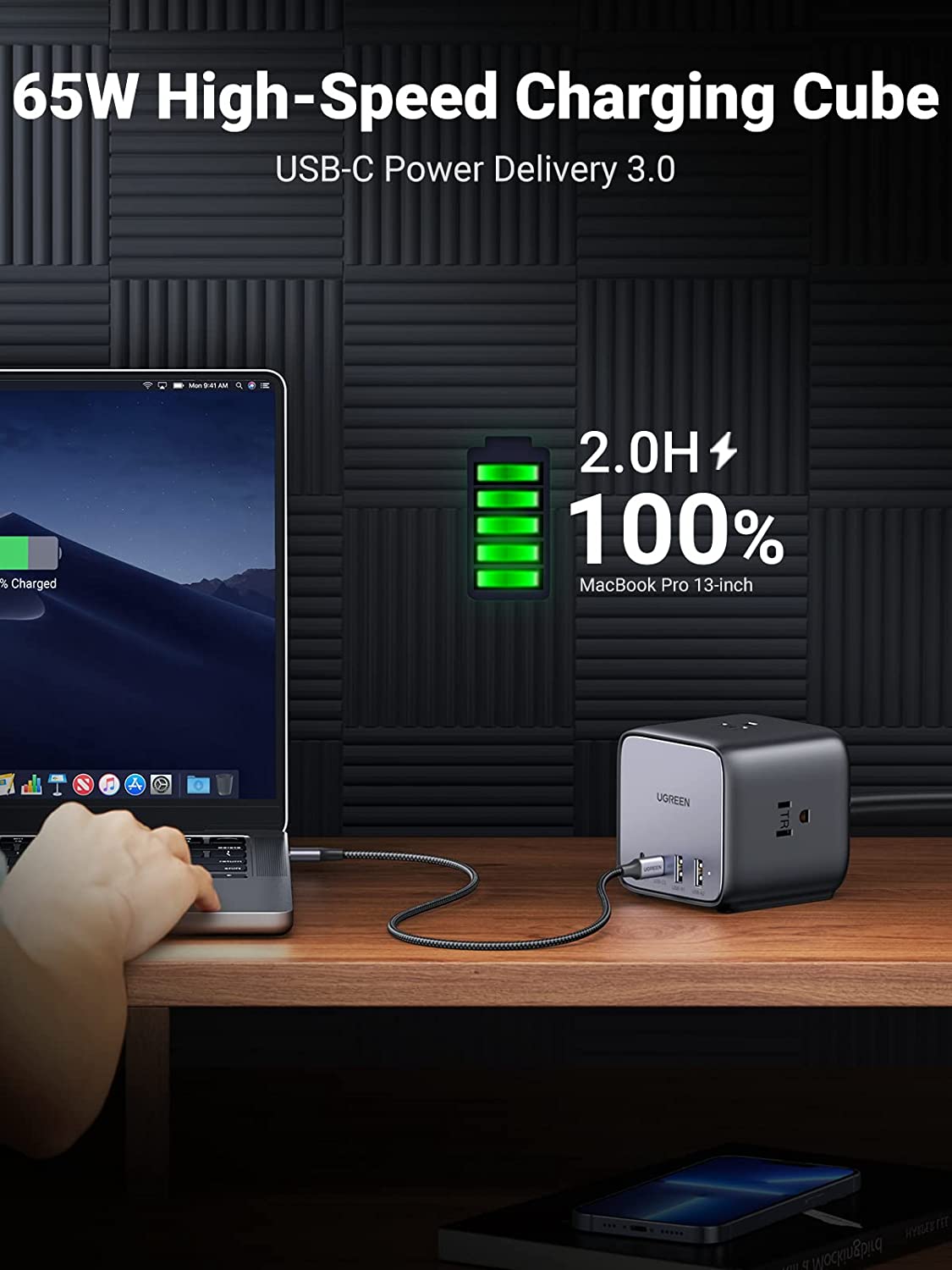 UGREEN 65W USB C DigiNest Cube Charging Station