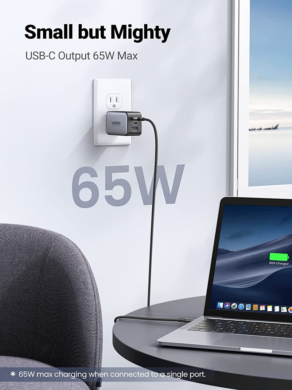 Ugreen Nexode 65W USB C Wall Charger - 3 Ports